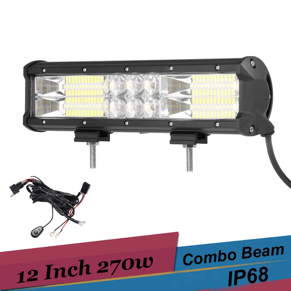12 Inch Combo Beam LED Offroad Light Bar 270w LED Light Driving