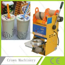 Полностью из нержавеющей стали полуавтоматическое запечатывание пластиковых стаканчиков машина