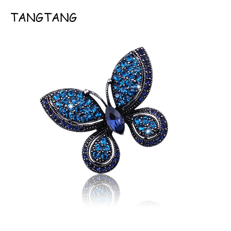

Lovely Blue/Green Austrian Crystal Butterfly & Animal Brooches Pins For Women Girl European Jewelry Scarf Brooches Badge BH8405
