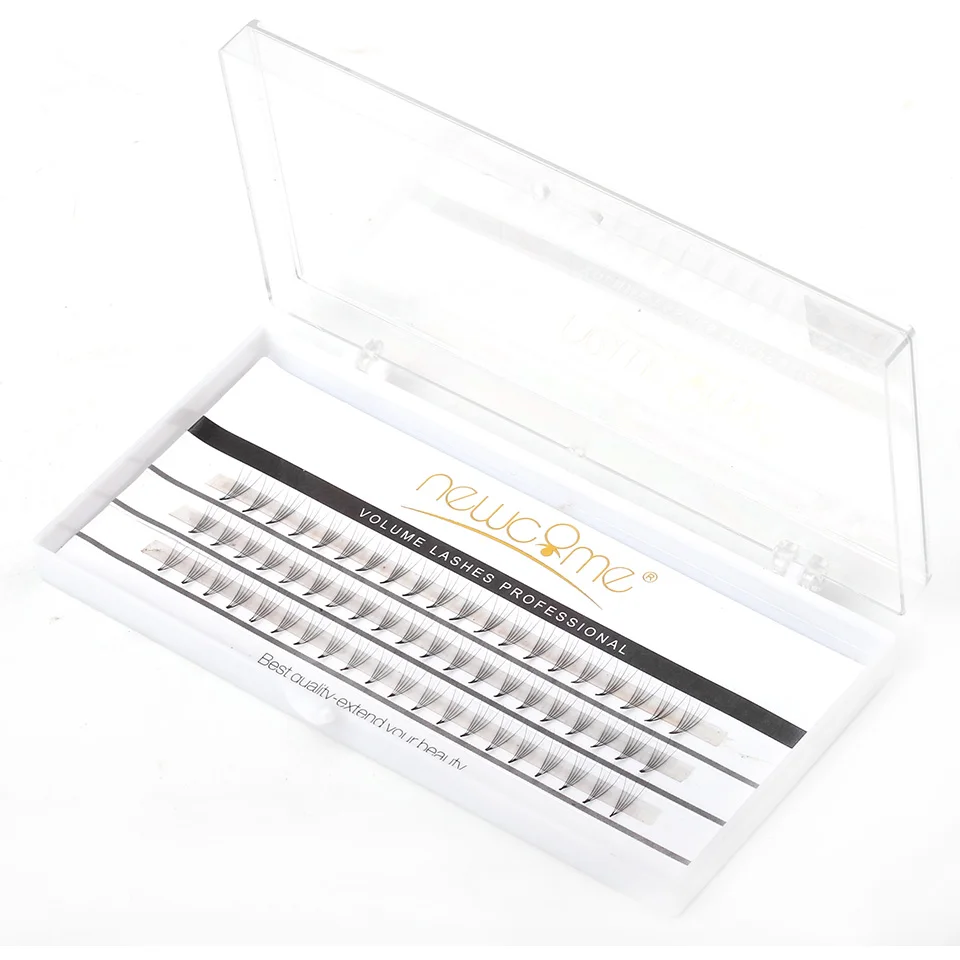NEWCOME 5D Lashes Individual Eyelashes Volume Eyelashes Curl C 0.07 8-15 Length Eyelashes Black Eye Lashes for Makeup