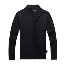New 2017 Mens Winter Sweaters 100% Cotton Knitted Cardigan Knitting Brand Clothing Man’s Thick Knitwear Clothes Sweatercoats 3XL