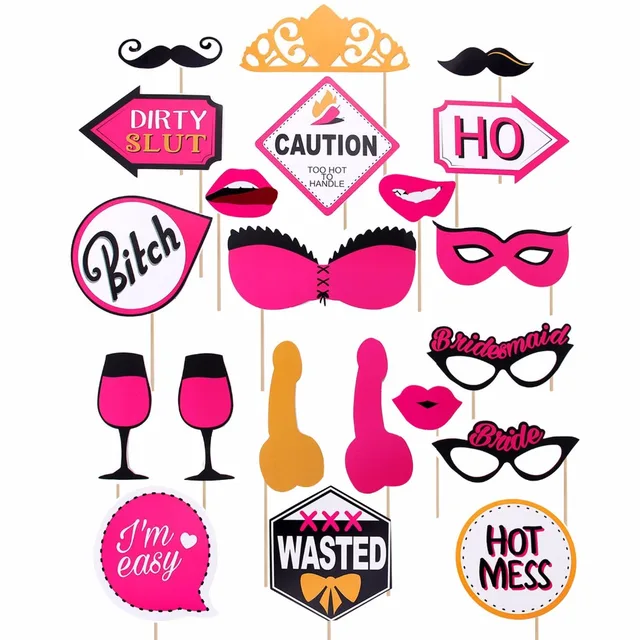 Buy Set of 21pcs Fun Bachelorette Party Photo Booth