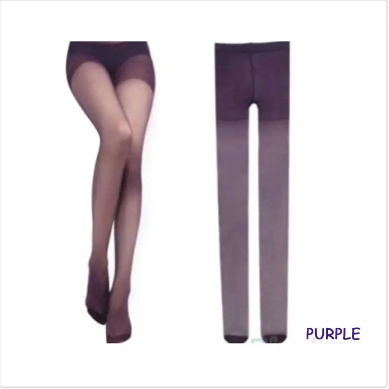 Модные женские прозрачные колготки, цветные чулки "Medias", нижнее белье, колготки, обтягивающие аксессуары для женщин - Цвет: purple