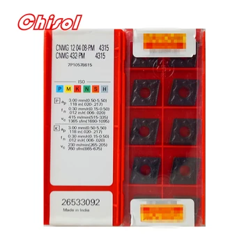 

free shipping CNMG120404-PM / CNMG120408-PM 4225 4325 cnc carbide turning inserts lathe blade cutter for steel & iron steel