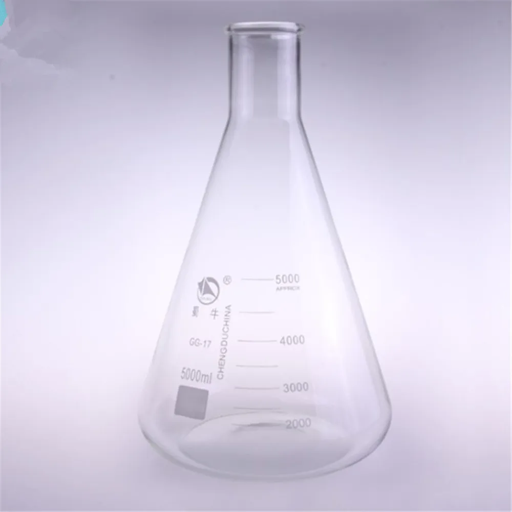 5000ml,Glass Erlenmeyer Flask,Glass Conical Flask,Narrow Neck