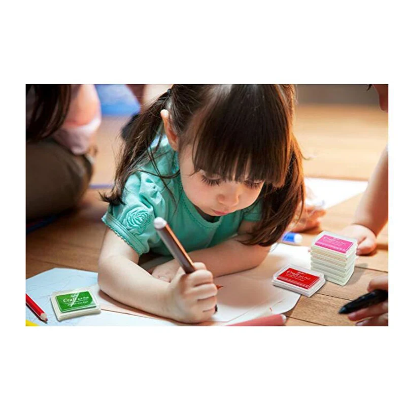 15 Colors Craft Ink Pad Stamps Partner DIY Finger Printing Card Making Children DIY Painting Inks (13)
