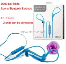 D900 Ear Hook Wireless Bluetooth Sports Earbuds Bluetooth 4.1 + EDR Earphones for Smart Phones iPhone Samsung Xiaomi Huawei