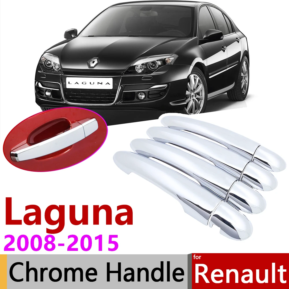 

for Renault Laguna III X91 MK3 2008~2015 Chrome Door Handle Cover Car Accessories Stickers Trim Set 2009 2010 2012 2013 2014