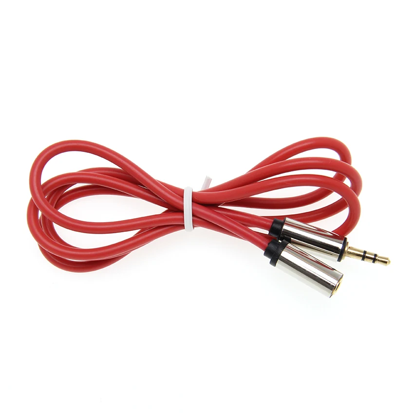 100pcs Jack 3 5mm Audio Extension Cable Male to Female TPE good qty Aux Cable Headphone extend Cables For Computer Phone