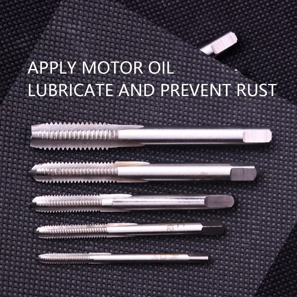 

CHEERBRIGHT 5 Pcs HSS Screw Thread Tap Set M3 M4 M5 M6 M8 Machine Screw Thread Metric Plug Hand Tap Drill 3mm-8mm Hand Tap