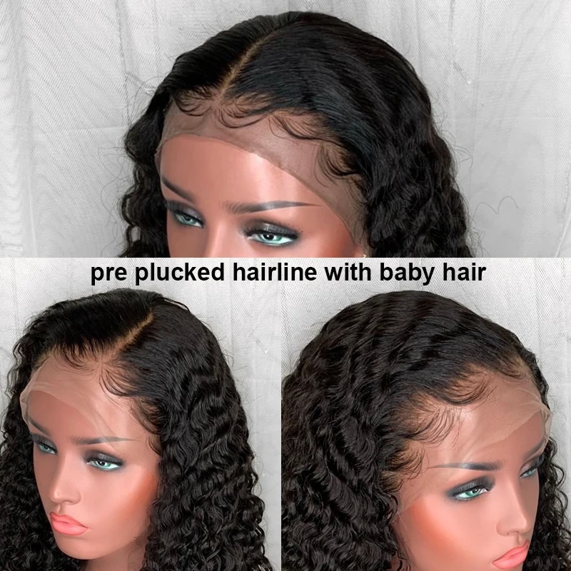 13X6 Krullend Lace Front Menselijk Haar Pruiken Pre Geplukt Braziliaanse 250 Dichtheid 13X4 Kant Frontale Pruiken voor Zwarte Vrouwen Remy Cara Haar