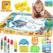 Каракули большой Аква волшебный водный коврик для рисования для мальчиков девочек детская живопись холст блокнот для письма развивающие обучающие игрушки для малышей