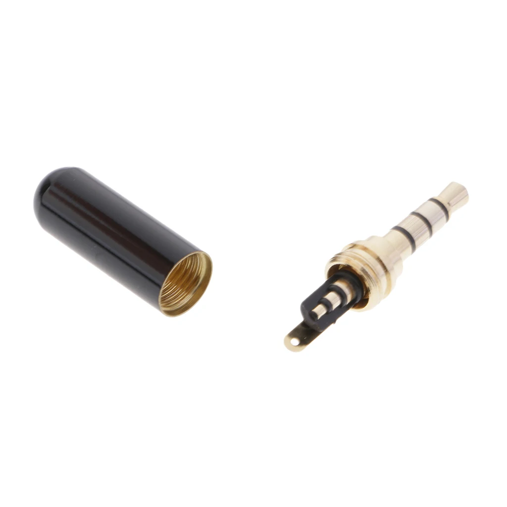 4 Pole 3.5mm Stereo Headset Plug Jack Outlet 3.5mm Male Audio Soldering Headset Connector For Microphone Plug Earphone Plug