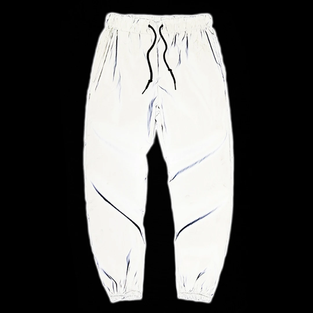 

EFUNGAL Men Jogger Reflective Pants Men Harajuku Streetwear Gray Loose Sweatpants 2019 Sprinf Summer Fashion Thin Harem Joggers