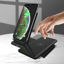 Qi Беспроводное зарядное устройство Подставка Магнитная зарядная док-станция для смартфона Apple Iphone Xiaomi huawei samsung Watch