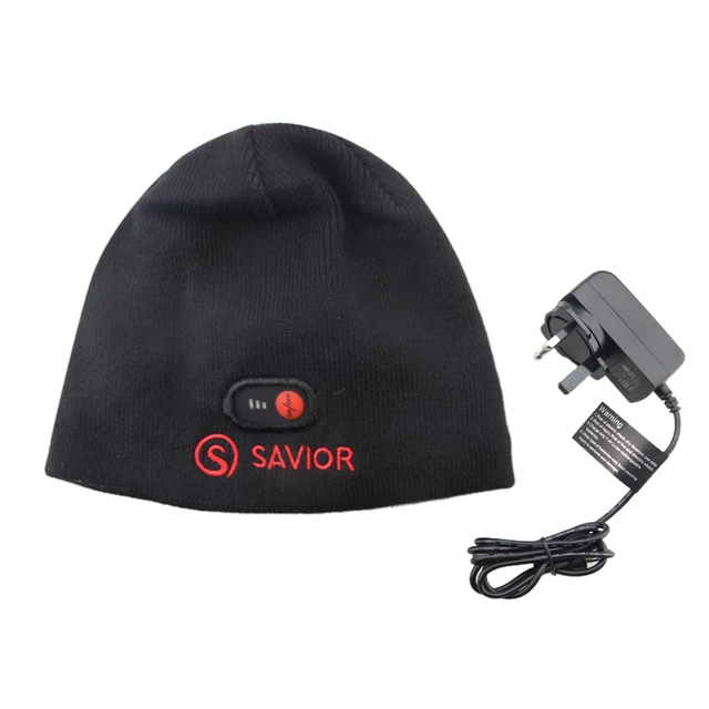 Winter Outdoor Electric Battery Heated Hat Warm Knitted Ski Cycling Cap