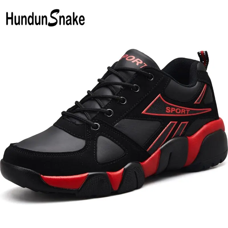 Hundunsnake/женская спортивная обувь из искусственной кожи; Мужская обувь для бега; женские кроссовки; спортивные летние крассовки; женские красовки; цвет черный, A-177 - Цвет: black red
