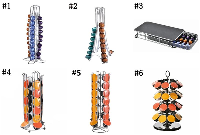 24/36/40 шт металлический черный капсулы Кофе Держатель подставка под Съемный держатель Органайзер Хранение кофейных капсул полка Кофе посуда