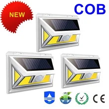 COB Solar LED New Sensor Light Outdoors Solar Lamp For Garden Decoration Night Security Wall Light Waterproof IP65 Luces Solares