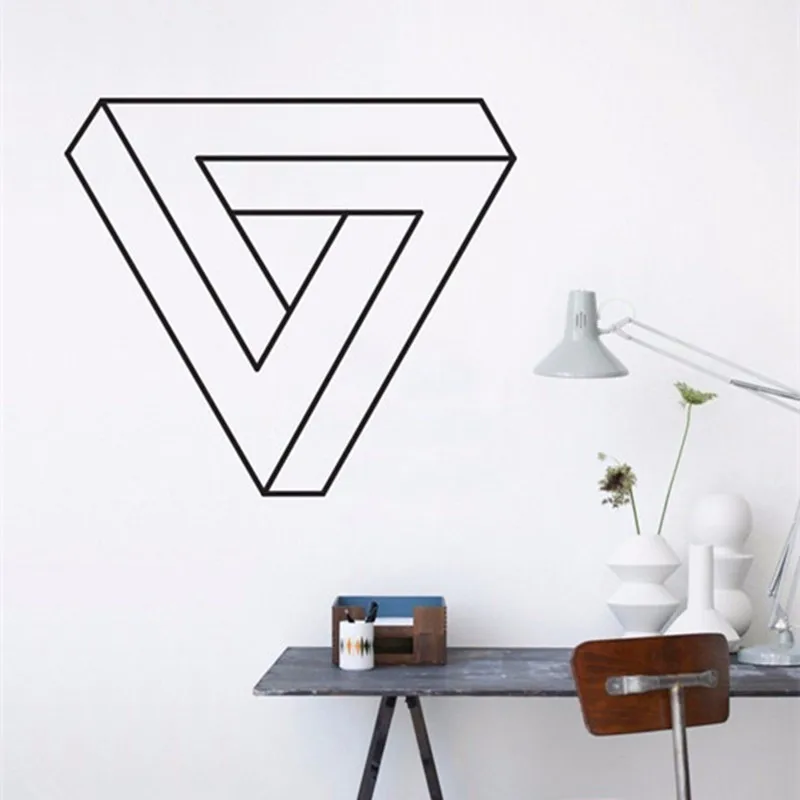

Geometric Escher Form Escher's Wall Sticker Geometric Shapes Vinyl Art Mural Room Wall Decals