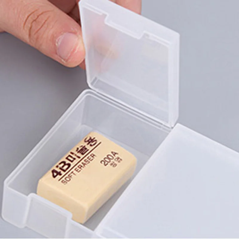 1 шт. Простой Прозрачный пенал пластик коробка для хранения два решетки размеры обучения канцелярский школьный офисный Supplie