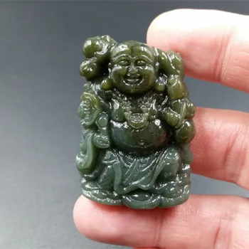 

natural stone Buddha green Pendant Jewelry necklace