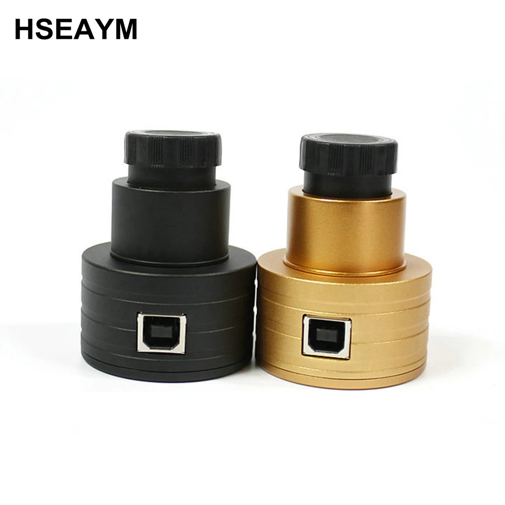 

HSEAYM USB Digital Eyepiece 2.0 MP Image Sensor Yellow Telescope Camera lens Electronic Ocular - 1.25" and 0.965" Port