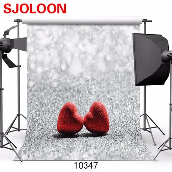 

SJOLOON 10x10ft Valentine's day vinyl photography background lover heart photography backdrops fond photography for studio props