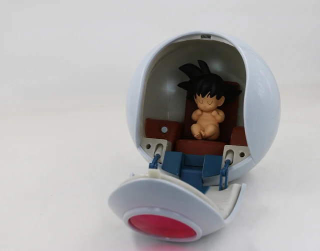1/12 escala Anime Dragon Ball Multicolor LED Kawaii Goku bebé cápsula  espacial figura coleccionable modelo con juguete DIY _ - AliExpress Mobile