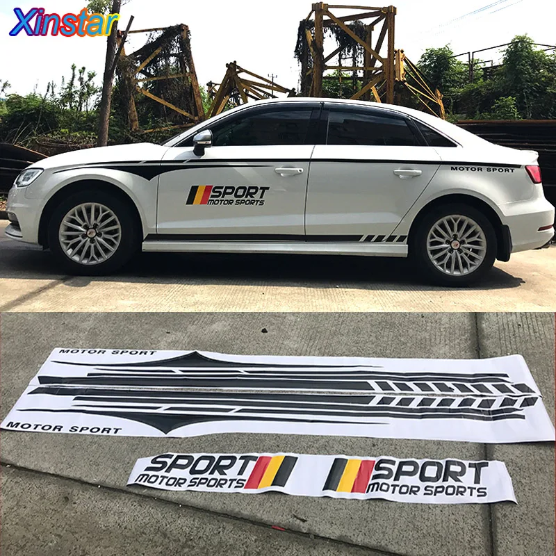 6 шт. спортивные наклейки для кузова автомобиля Audi A1 A3 A4 A5 A6 A6L A7 A8 S3 S6 Q3 Q5 Q7|Наклейки