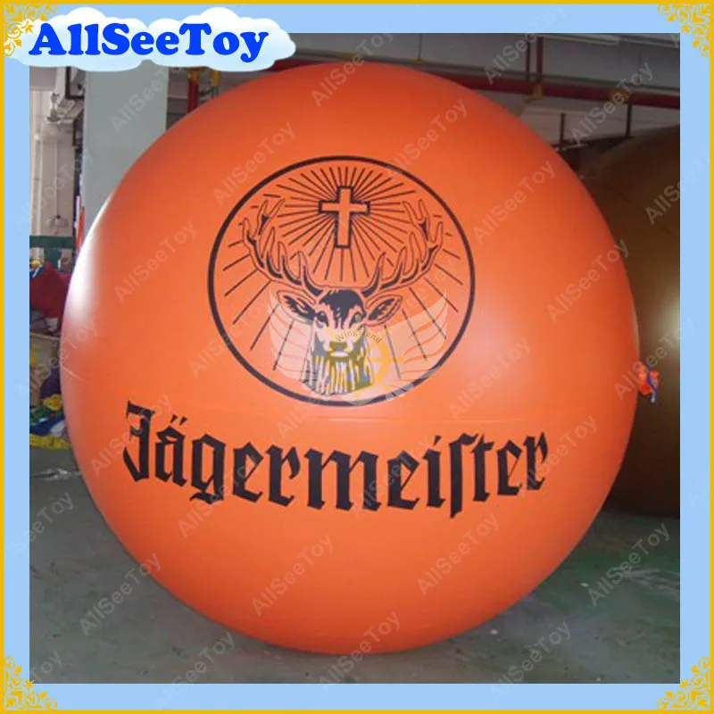 Top Selling 2 meters Orange Inflatable Advertising Helium Balloon with your BIG Logo/DHL Free Shipping