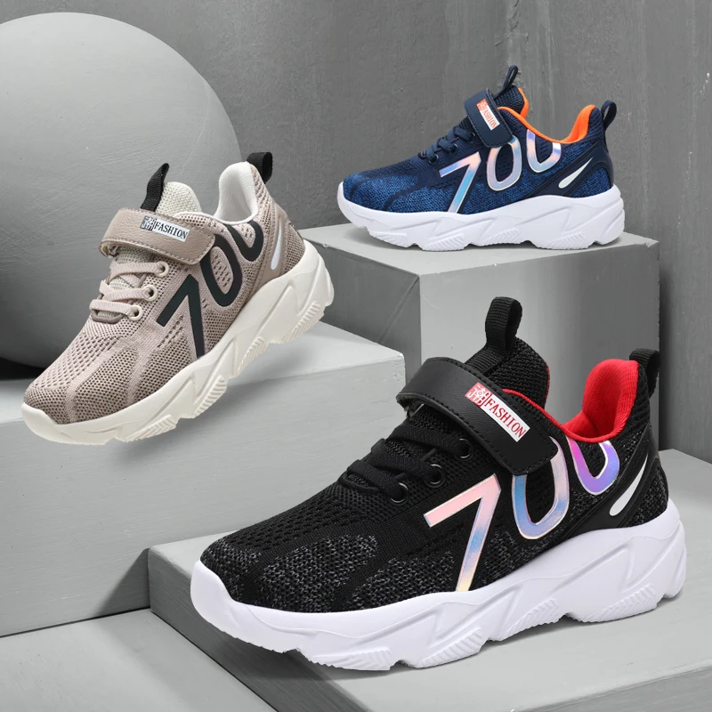 

Children Casual Shoes Elastic Lace Light Weight Kids Shoes Boys Girls Sneakers 700 Breathable Sport Shoes EU 25-36