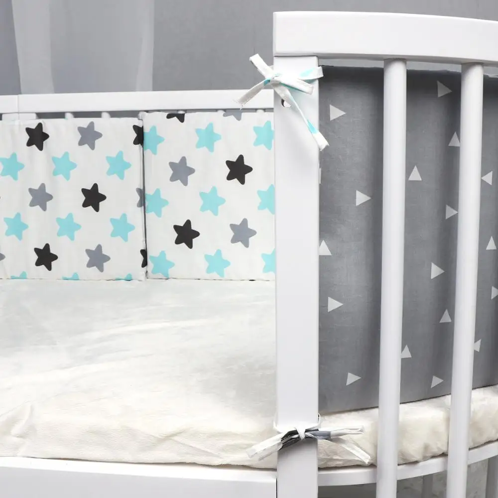 Детские кроватки бамперы для стандартных кроваток машинная моющаяся мягкая Накладка для детской кроватки хлопок