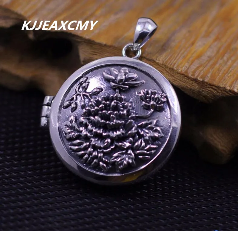 

KJJEAXCMY S925 sterling silver jewelry wholesale Thai silver peony flower pendant Ms. open shipping
