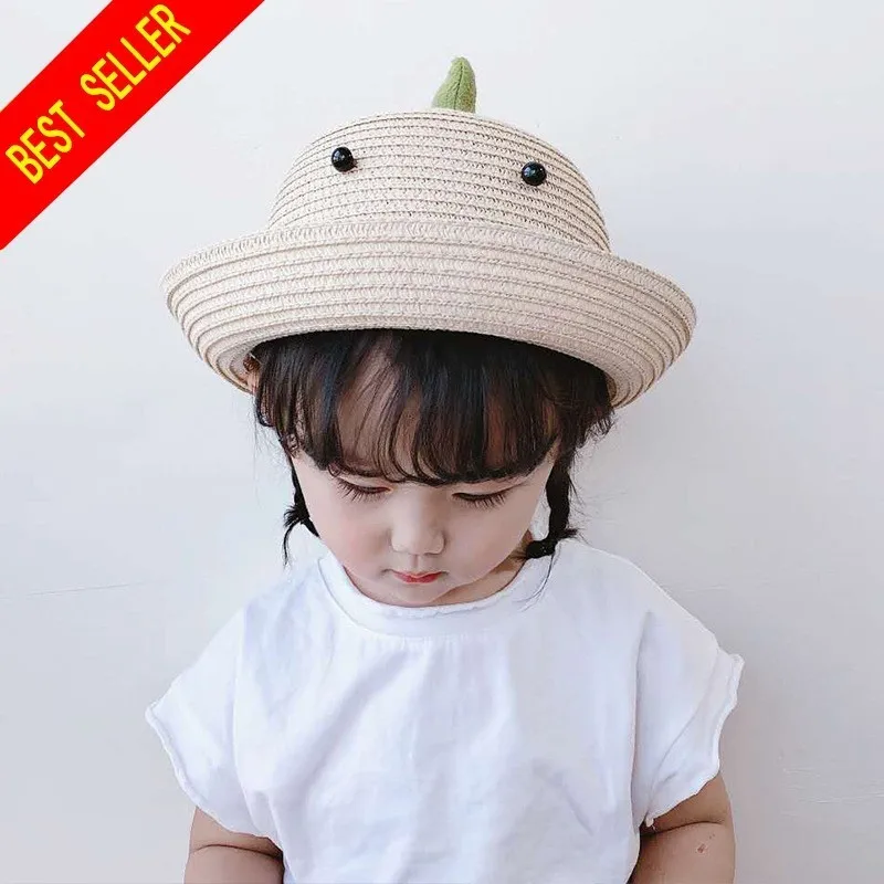 

Children Cartoon Bucket Hats Unisex Boys Girls Sunscreen Dome Caps Summer Fashion Cotton Linen Child Hat