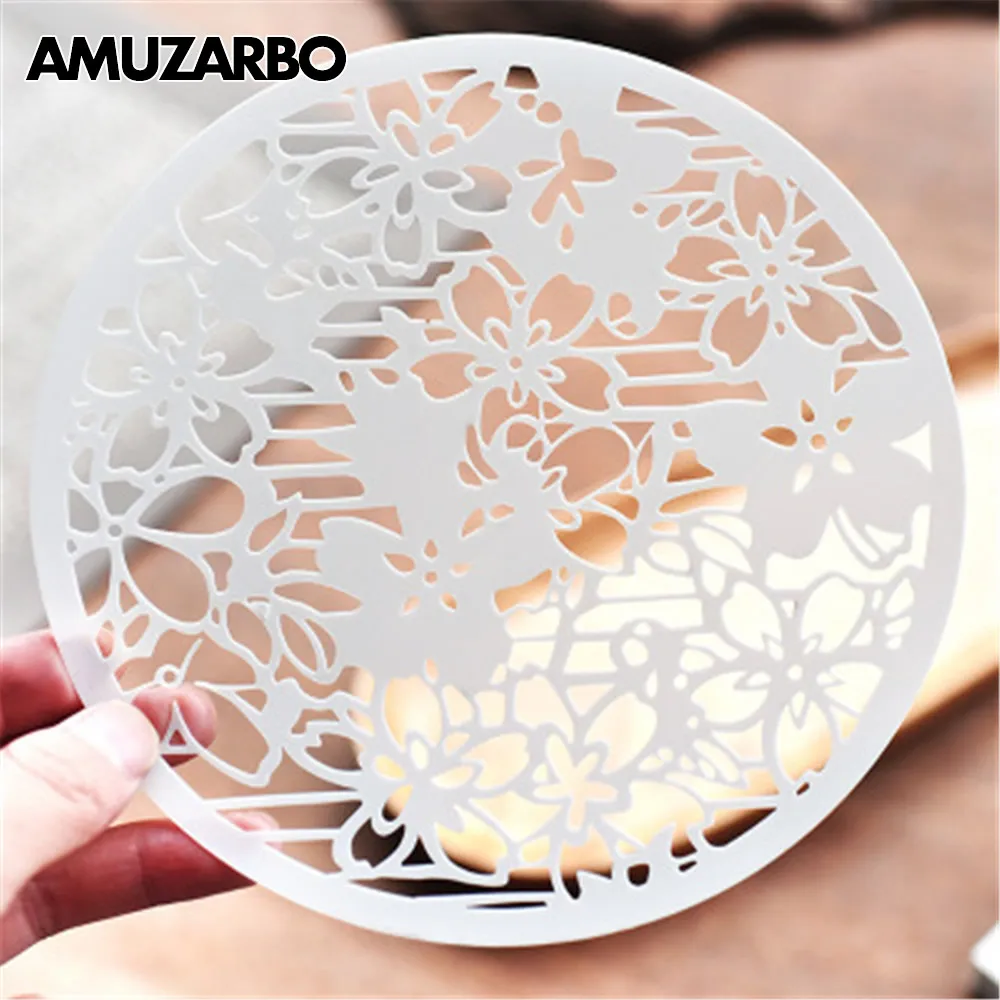 

1PCS Creative Plant Flower Round Painting Template Ruler Drawing for DIY Scrapbooking Card Album Spray Painting Art Stencils