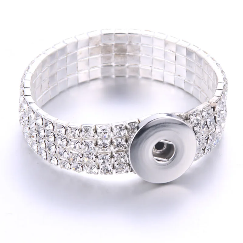 Snap Button Bracelet Vintage Rhinestone Buttons Snap Bracelet Bangle Button Bracelets 18mm Snaps