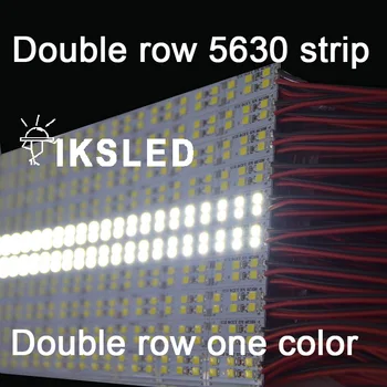 

50/100PCS 1M Double row double color 5630 rigid strip Factory Wholesale Double row 12V 5630 LED Hard Rigid LED Strip Bar Light