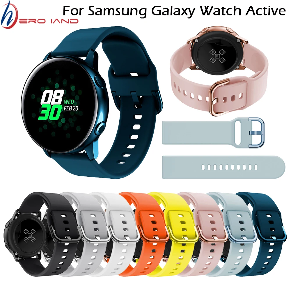 Ремешок спортивный для наручных часов Samsung Galaxy Watch Active 2 40 44 мм быстросъемный