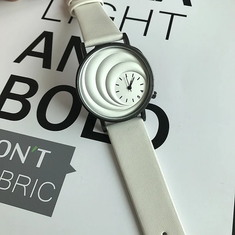 Unique design of three-dimensional vortex dial quartz watch Unique design of three-dimensional vortex dial quartz watch