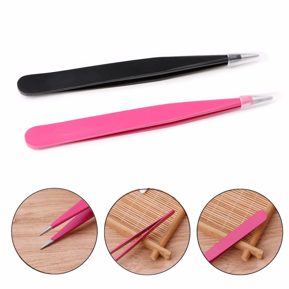 High Precision Anti static Stainless Steel Tweezers Removal Eyebrow