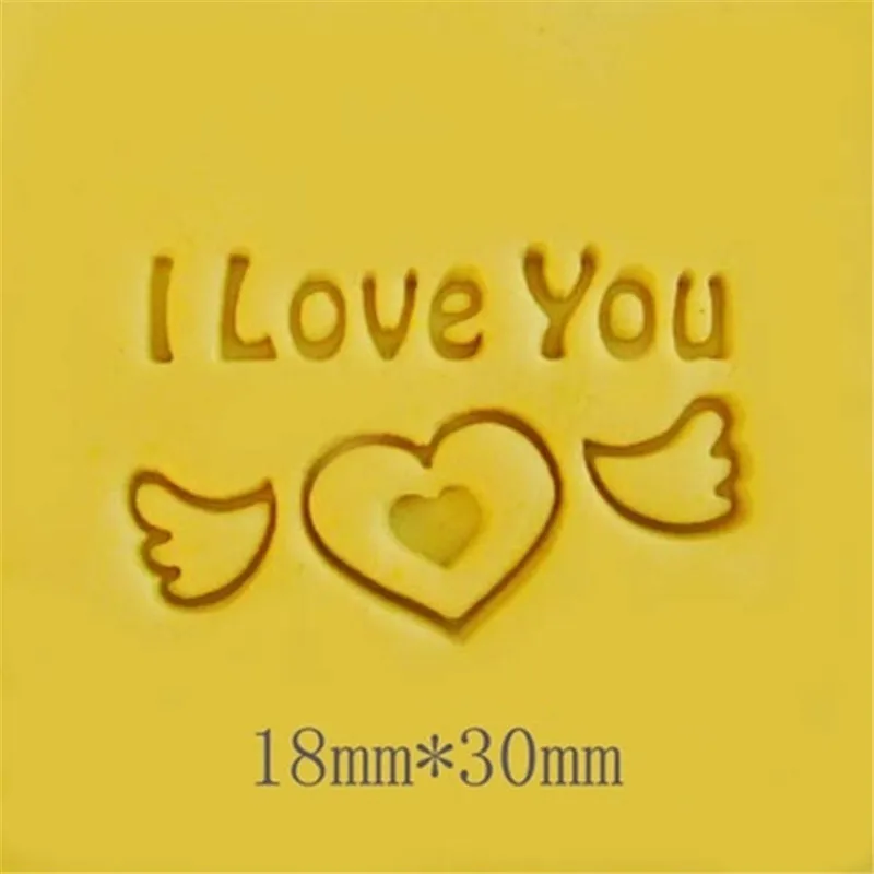 

Free Shipping 30*18mm I LOVE YOU Handmade Resin Soap Stamp Homemade Tools DIY Sugarcarft Candy Candle Stamp Soap Making Kits