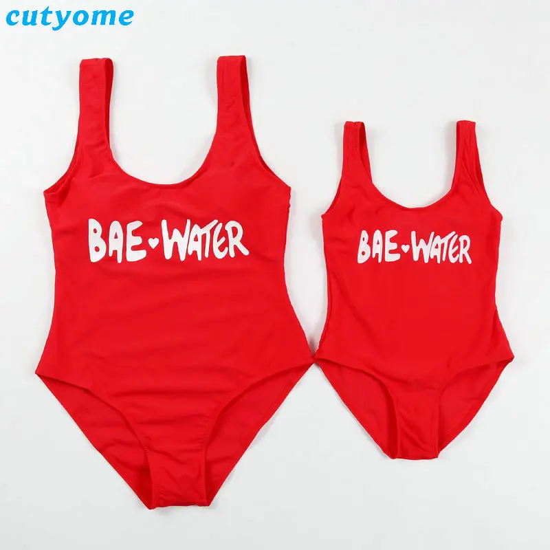 

Summer Women's Baby Girl One Piece Swimsuit Family Matching Swimwear Suit Bikini Girls Beach Wear Mother Daughter Girls Clothes