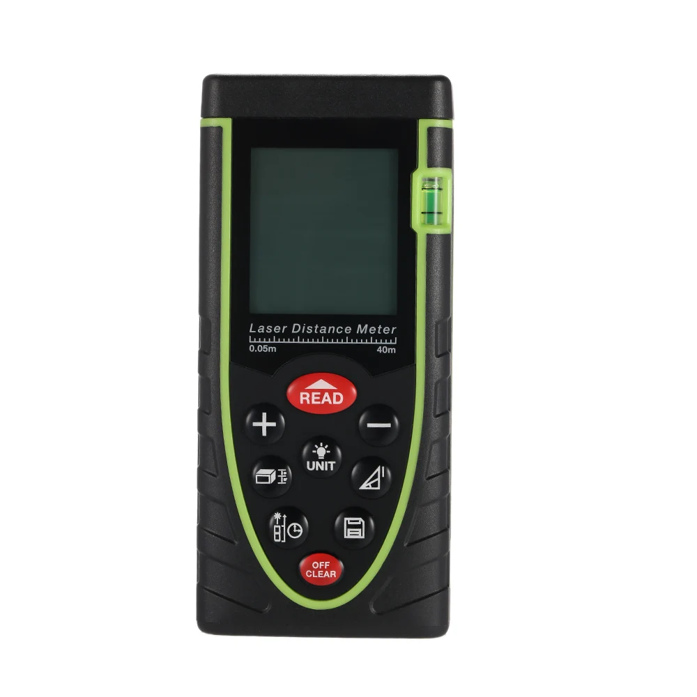

40m/131ft precision laser Rangefinder Handheld Laser Distance Meter Range Finder with Bubble Level Tape Measure