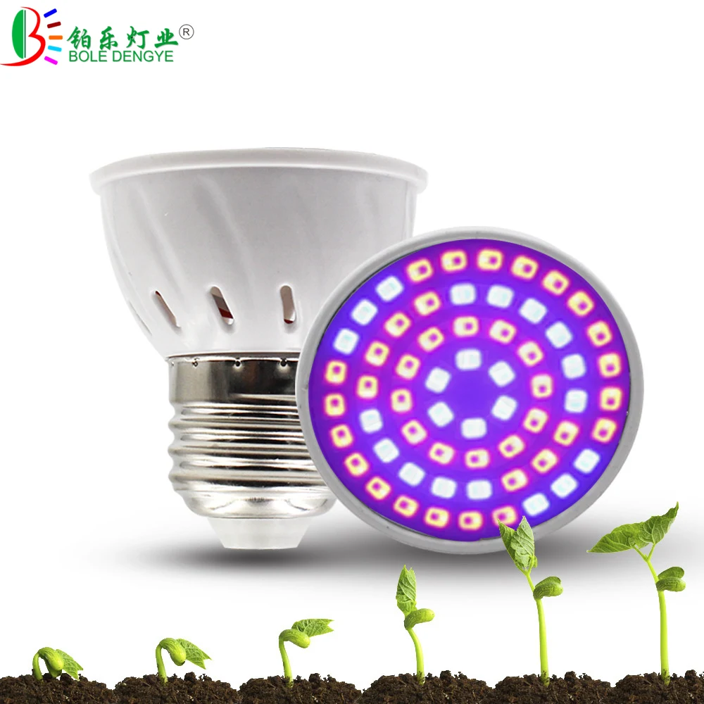 Phyto Led гидропоники свет роста E27 растущая лампа MR16 полный спектр 220 В УФ завод E14