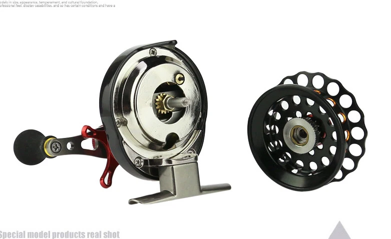 Pesca com Mosca Carretel de Pesca de Arremesso Jangada de Gelo de Metal Carretel de Pesca 4 + 1bb Roda Jangada Carretel Esquerda Direita 3.5: 1 Peche Fal-metal - 11 Esporte e Lazer