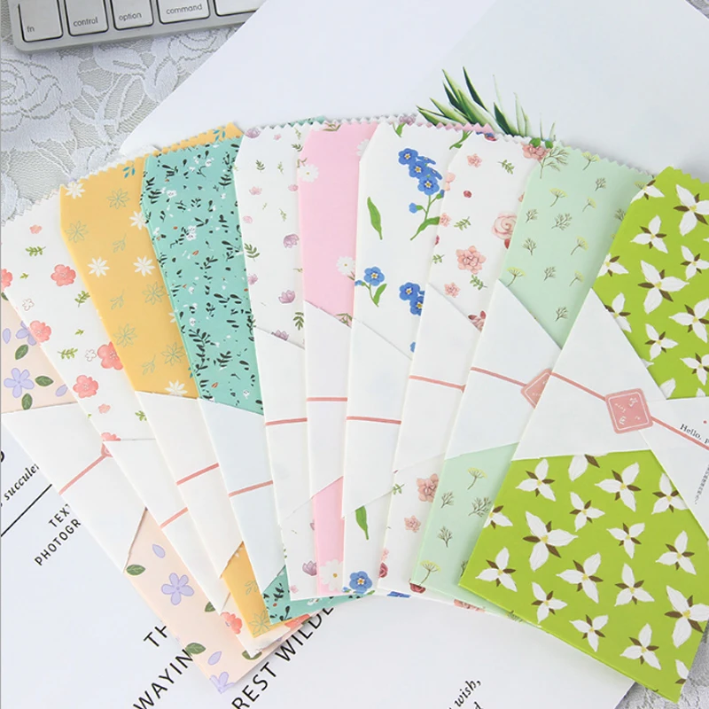 

5pcs/lot Hello plants envelope writing paper stationery birthday christmas card envelopes gift Office stationery Supplies