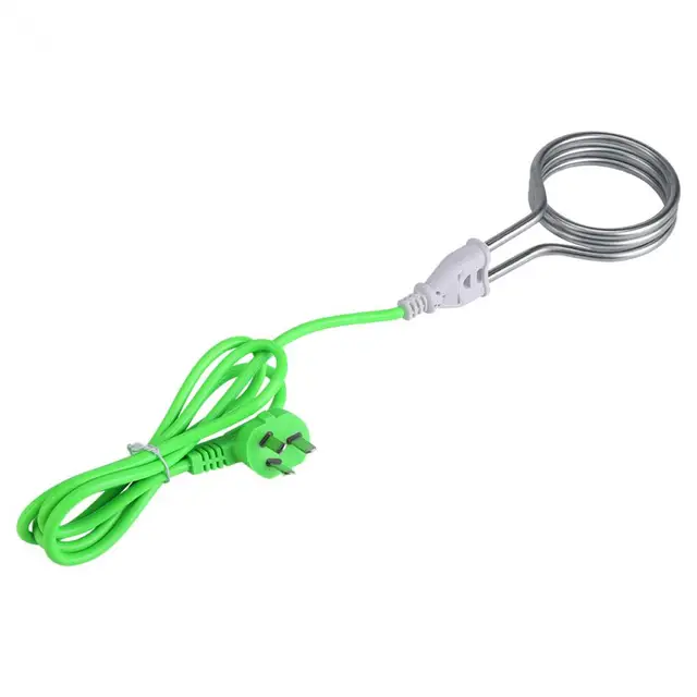 1800W 220V Water Heater Stainless Steel Electric Portable Immersion Heater Boiler Water Heating Element For Home Travel