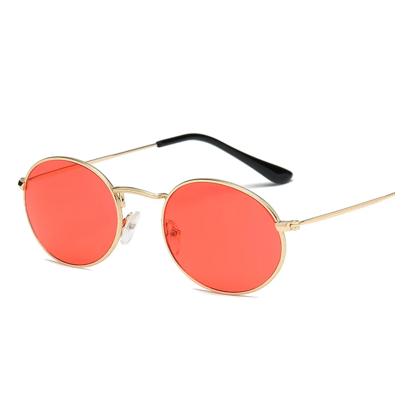 UVLAIK, круглые солнцезащитные очки кошачий глаз, женские, Ретро стиль, Овальные, кошачьи глаза, солнцезащитные очки, прозрачная металлическая оправа, прозрачные линзы, очки, uv400, оттенки - Цвет линз: C6