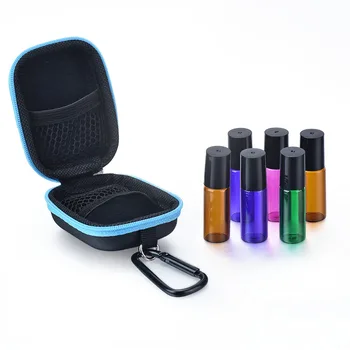 

Portable Essential Oil Bottle Hard Shell Package, 6pcs 5ml Colors Essential Oil Bottle. Travel Convenience Package Set